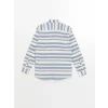 LCWAIKIKI Classic Indigo Regular Fit Uzun Kollu Çizgili Poplin Erkek Gömlek