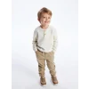 LCW Kids Bej Beli Lastikli Basic Erkek Bebek Jogger Pantolon