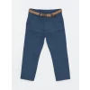 LCW Kids Indigo Basic Erkek Bebek Kemerli Pantolon