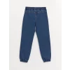 LCW Kids Indigo Beli Lastikli Erkek Çocuk Jogger Jean Pantolon