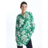 LCWAIKIKI Classic Yeşil Desenli Kadın Gömlek Tunik