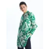 LCWAIKIKI Classic Yeşil Desenli Kadın Gömlek Tunik
