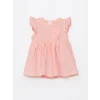 LCW baby Pembe Bisiklet Yaka Kız Bebek Elbise