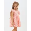 LCW Kids Pembe Bisiklet Yaka Dantelli Kız Bebek Elbise