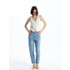 LCW Jeans Indigo Mom Fit Kadın Jean Pantolon