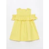 LCW Kids Sari Bisiklet Yaka Kız Bebek Elbise