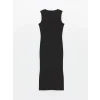 LCW Vision Siyah Bisiklet Yaka Kadın Bodycon Elbise