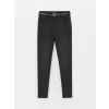 LCW Jeans Siyah Beli Kemerli Jüpiter Süper Skinny Fit Kadın Jean Pantolon