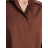 LCWAIKIKI Classic Kahverengi Düz Oversize Kadın Gömlek Tunik