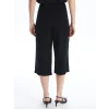 LCWAIKIKI Classic Siyah Beli Lastikli Rahat Kalıp Kadın Kapri
