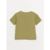 LCW Kids Yeşil Bisiklet Yaka Kısa Kollu Erkek Bebek Tişört ve Pantolon 2li Takım