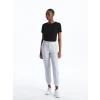 LCW Vision Gri Beli Lastikli Kadın Jogger Eşofman Altı