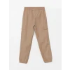 LCW Kids Bej Beli Lastikli Erkek Çocuk Kargo Jogger Pantolon