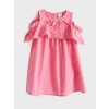 LCW Kids Fuşya Bisiklet Yaka Kız Bebek Elbise