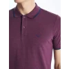 LCWAIKIKI Classic Mor Polo Yaka Kısa Kollu Pike Erkek Tişört