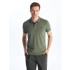 LCWAIKIKI Classic Haki Polo Yaka Kısa Kollu Pike Erkek Tişört