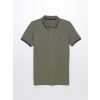 LCWAIKIKI Classic Haki Polo Yaka Kısa Kollu Pike Erkek Tişört