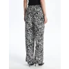LCW Vision Siyah Beli Lastikli Desenli Kadın Pantolon