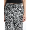 LCW Vision Siyah Beli Lastikli Desenli Kadın Pantolon