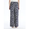 LCW Modest Mavi Beli Lastikli Desenli Kadın Palazzo Pantolon