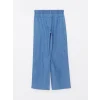 LCWAIKIKI Classic Mavi Beli Lastikli Wideleg Kadın Jean Pantolon