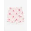 LCW baby Pembe Bisiklet Yaka Kız Bebek Şortlu Pijama Takımı