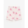 LCW baby Pembe Bisiklet Yaka Kız Bebek Şortlu Pijama Takımı