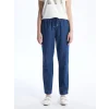 LCWAIKIKI Classic Mavi Beli Lastikli Carrot Fit Kadın Jean Pantolon