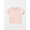LCW Kids Karişik Bisiklet Yaka Kısa Kollu Çizgili Kız Bebek Tişört ve Tayt 2li Takım