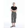 LCWAIKIKI Basic Siyah Beli Lastikli Desenli Kadın Kapri