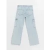 LCW Jeans Indigo Wideleg Kadın Kargo Jean Pantolon
