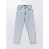 LCW Modest Indigo Mom Fit Kadın Jean Pantolon