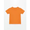 LCW Kids Turuncu Bisiklet Yaka Kısa Kollu Baskılı Erkek Bebek Tişört 2li