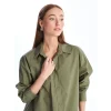 LCWAIKIKI Classic Yeşil Düz Oversize Kadın Gömlek Tunik