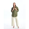 LCWAIKIKI Classic Yeşil Düz Oversize Kadın Gömlek Tunik