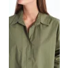 LCWAIKIKI Classic Yeşil Düz Oversize Kadın Gömlek Tunik