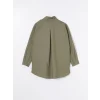 LCWAIKIKI Classic Yeşil Düz Oversize Kadın Gömlek Tunik