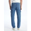 LCW Jeans Indigo 700 Straight Fit Erkek Kargo Jean Pantolon