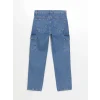 LCW Jeans Indigo 700 Straight Fit Erkek Kargo Jean Pantolon