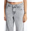 LCW Jeans Gri Wideleg Kadın Jean Pantolon