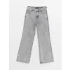LCW Jeans Gri Wideleg Kadın Jean Pantolon