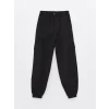 LCW Kids Siyah Beli Lastikli Kız Çocuk Kargo Jogger Pantolon