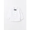 LCW Kids Beyaz Uzun Kollu Basic Erkek Bebek Gömlek ve Pantolon 2li Takım