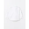 LCW Kids Beyaz Uzun Kollu Basic Erkek Bebek Gömlek ve Pantolon 2li Takım