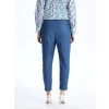 LCW Modest Indigo Beli Lastikli Carrot Fit Kadın Jean Pantolon