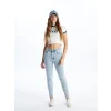LCW Jeans Indigo Slim Mom Kadın Jean Pantolon
