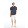 SOUTHBLUE Lacivert Polo Yaka Kısa Kollu Çizgili Erkek Tişört