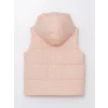 LCW Kids Pembe Kapüşonlu Kız Çocuk Şişme Yelek