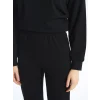 LCW Modest Siyah Kadın Beli Lastikli Düz Jogger Eşofman Altı