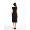 LCW Grace Siyah Kadın Bisiklet Yaka Düz Elbise